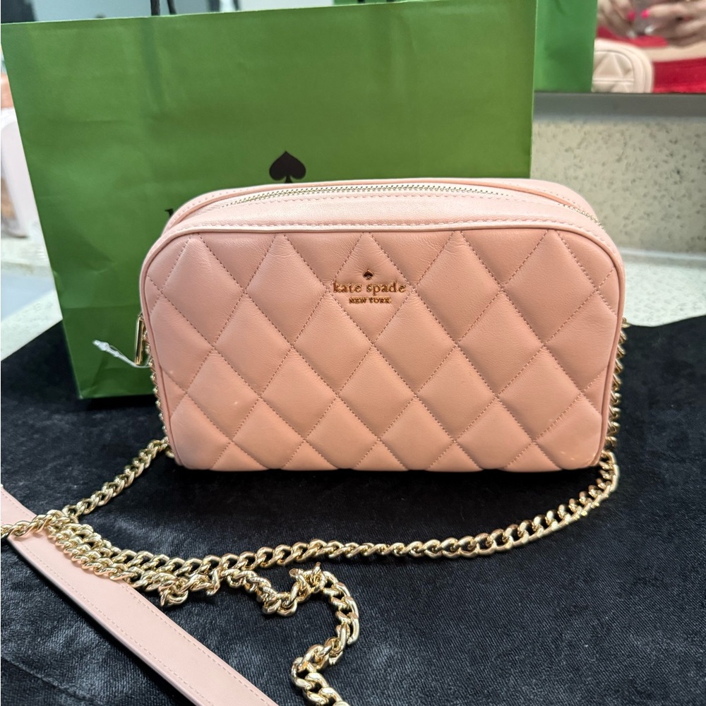 Kate Spade Pink Quilted Crossbody Bag